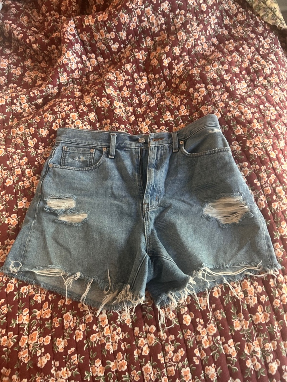 Madewell high rise mom shorts